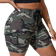 Shein SXY Women Plus Size High Waisted Slim Fit Sexy Camo Cargo Denim Shorts