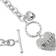 Guess Toggle Logo Charm Necklace - Silver/Transparent