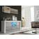 Creative Furniture Modern Stand White Matt/Grey Gloss TV Bench 145x70cm