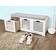 SoBuy 3 Grilled White Storage Bench 105x43cm