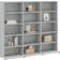 vidaXL CD Cabinet Grey Sonoma Book Shelf 89.5cm