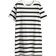 H&M Cotton T-shirt Dress - White/Black Striped