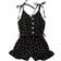 Iddolaka Toddler Baby Girl Heart Print Suspender Romper - Black