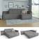 VitaliSpa Form Grey Sofa 240cm 4 personers