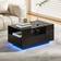 Makika Modern Entertainment Black High Gloss Coffee Table 57x95cm