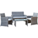 Dunelm Cancun Outdoor Lounge Set, 1 Table incl. 2 Chairs & 1 Sofas