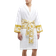 Versace Unisex Barocco Sleeve Robe - White