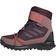 Adidas KId's Terrex Snow Hook-And-Loop Cold Dry Winter Hiking Shoes - Shadow Maroon/Wonder Red/Pulse Lilac