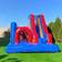 xjump Commercial Grade 13' Retro U Run Inflatable Bounce House Obstacle Course