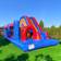 xjump Commercial Grade 13' Retro U Run Inflatable Bounce House Obstacle Course