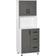 Homcom Kitchen Cupboard Grey Storage Cabinet 60x150cm