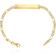 WJD Exclusives Kid's 10K Yellow Gold Figaro Engravable ID Bar Bracelet 5.5"