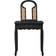 vidaXL Paulownia Black Dressing Table 65x36cm