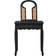 vidaXL Paulownia Black Sminkbord 65x36cm