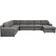 Lilola Home Waylon Collection Gray Sofa 145.5" 6 Seater