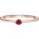 Pandora Solitaire Ring - Rose Gold/Red