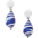 Chico's Off The Rack Thread Wrapped Drop Earrings - Silver/Blue/White