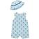 Little Me Baby's Sailboat Gauze Romper & Hat Set - Blue