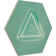 Klebefieber Neon Gamer Symbol Triangle Green Décoration Murale 25x22cm