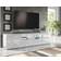 Furneo Stand Unit LED Cabinet Matt & High Gloss White TV Bench 200x49cm