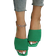Shein Women Square Toe Knitted Non-Slip Slippers with Breathable Flat Open Toe, Wide Fit Casual Summer Shoes