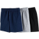 H&M Cotton Jersey Shorts 3-pack - Navy Blue/Light Grey Marl (0801267025)