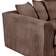 Zipcode Design 3 Seater Chocolate Sofa 190cm 3-Sitzer