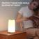 ROOTRO Touch Bedside Small for Bedroom White Table Lamp 8.3"