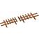 OutSunny Fixed Picket Fence for Lawn Edging 12-pack 60x34cm