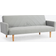 HOME DETAIL Ryan Chevron Design Light Grey Sofa 85cm 3 Seater