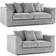 Debenhams Luxor Jumbo Silver Sofa 150cm 2 Seater