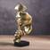 Aboxoo Thinker Statue Slilence Gold Figurine 28.4cm
