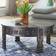 FineBuy Mango Wood Black Coffee Table 80cm