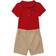 Tommy Hilfiger Baby's Tipped Polo Bodysuit & Printed Twill Shorts Set 2-piece - Assorted