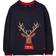 Joules Clothing Kid's Cracking Reindeer Family Christmas Sweater - Navy