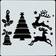 Grandado DIY Hollow Christmas Painting Template Stencil 7pcs