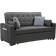 Latitude Run Square Arm Sleeper Gray Sofa 75" 3 Seater