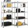 Juskys Basic Storage Rack Silver/Grey Shelving System 90x180cm 2pcs