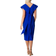 Roman Cross Front Midi Dress - Royal Blue