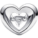 Pandora Radiant Heart & Floating Stone Charm - Silver/Transparent