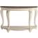 Ashley Semi-Circle White/Brown Console Table 19x48"