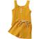 Toddler Sleeveless Vest Tracksuit Vest Elastic Waist Shorts Set - Yellow