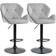 Homcom Luxurious Grey Bar Stool 117cm 2pcs