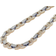 Jewelry Unlimited Baguette Infinity Cuban Chain - Rose Gold/White Gold/Diamonds