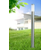 Globo Lighting Boston Silver Bollard 110cm