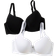 Shein Plus 2pcs Solid Underwire Push Up Bra