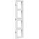 vidaXL 6 Panels White Romavdeler 215x180cm