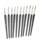 1Round Pointed Tip Artist Paint Brush Set Nylon Hair Watercolor Acrylic Oil Painting Brushes 11pcs