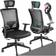 tectake 360° Swivel Function Black Kontorsstol 130cm