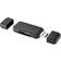 Insignia usb-c/usb 3.0 to sd and microsd memory card reader black